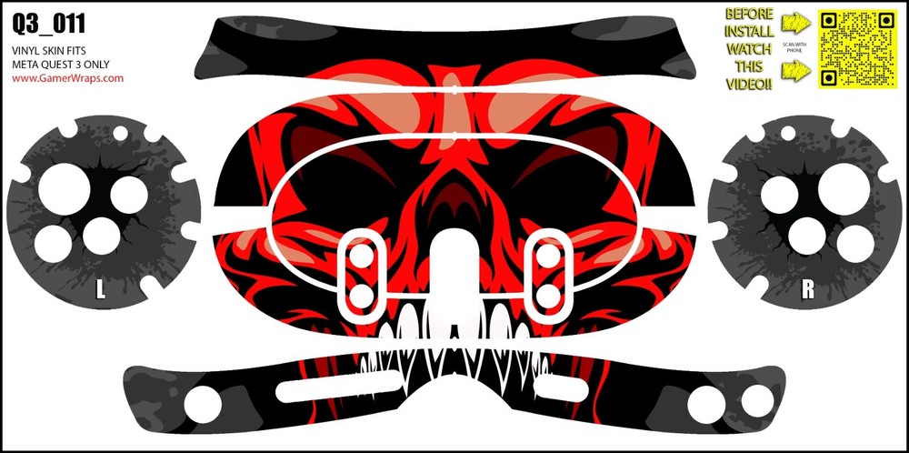 Skin wrap that fits Quest 3 (design 011)