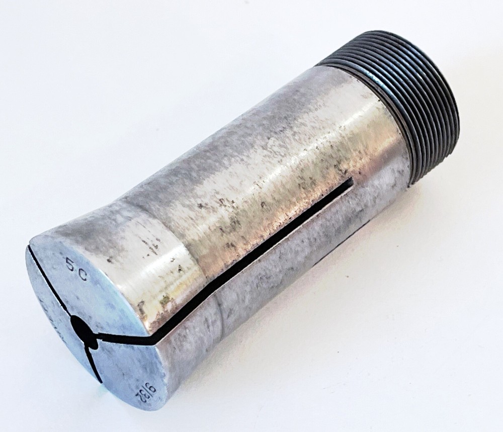 RIVETT 9/32" Round Collet 5C  W/ External Thread .28125" USA