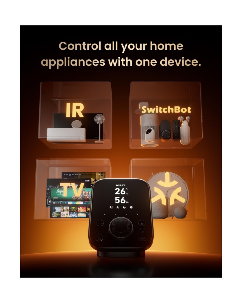 SwitchBot Hub 3 (3rd Gen), Smart Home Hub with 2.4" IPS Screen & Knob Control...
