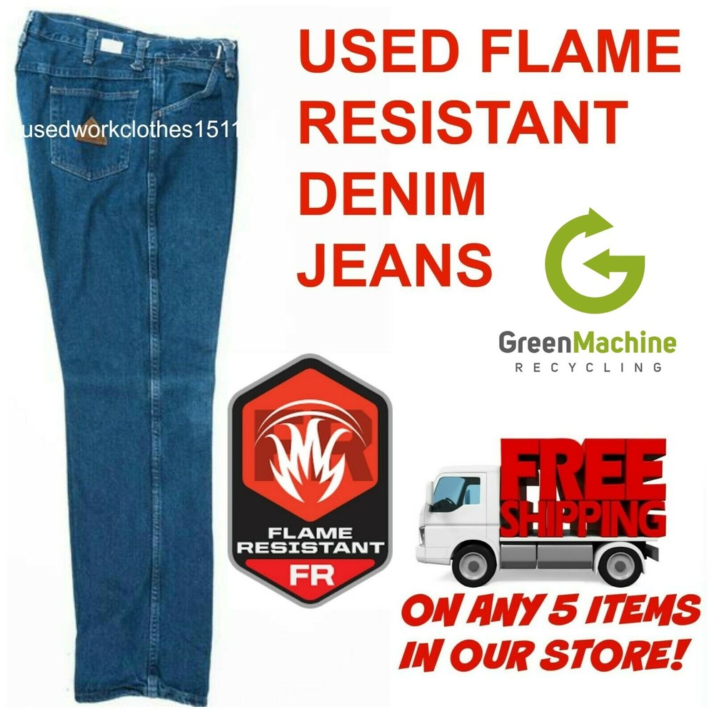 Used Flame Resistant FR Work Jeans Cintas Workrite etc. Flame Retardant