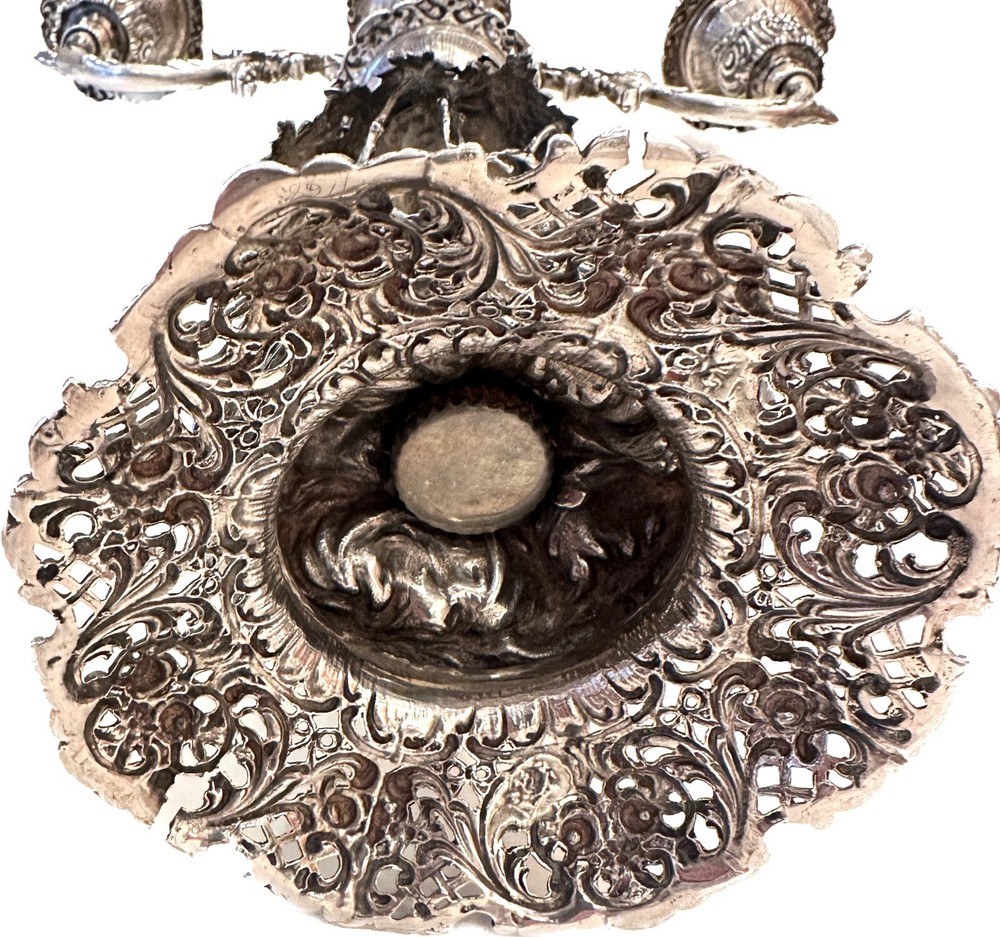 Antique GERMAN ROCOCO STERLING SILVER Candelabras | 3,488 grams