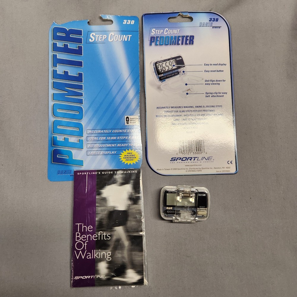 Step Counter Sportline Pedometer Step Count 330 Open Package