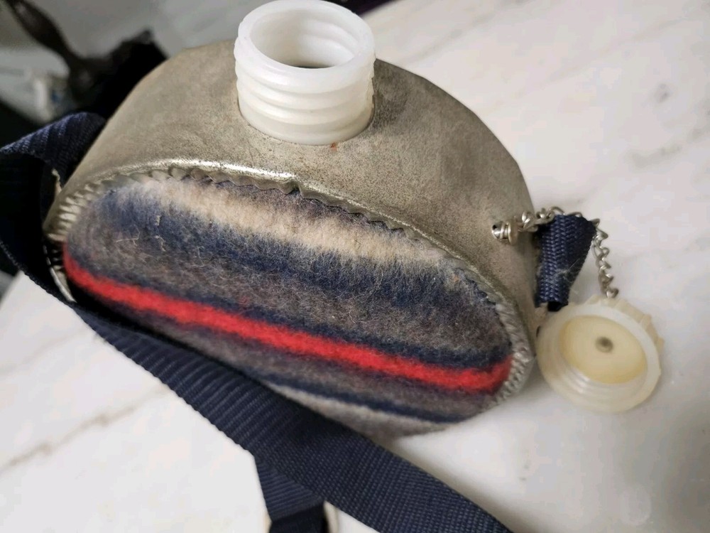 Vintage Western Wool Water Canteen