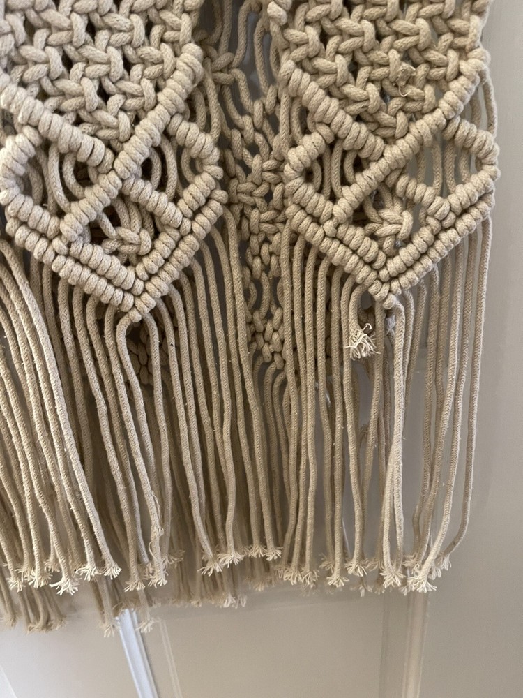ARTISAN DE LUXE HOME MACRAME TABLE RUNNER 16"x72"