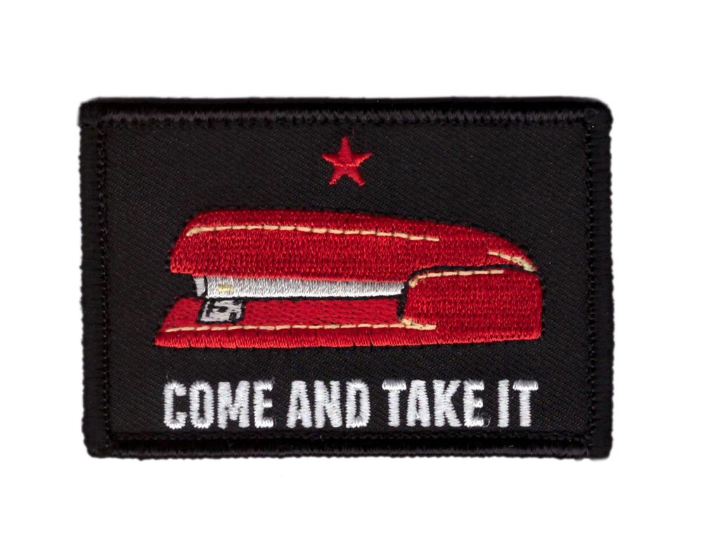 Come and Take it Red Stapler Morale Patch