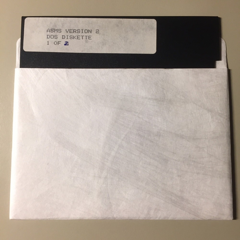 Vintage ASMS Version 2 DOS 5.25” Floppy Disks VHTF