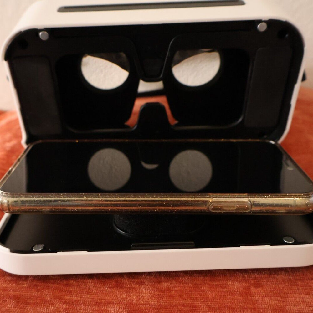 Sharper Image VR Smartphone Viewer 360° Headset BlackWhite READ DESCRIPTION