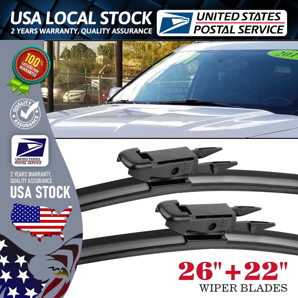 26"+22" Front Window Windshield Front Wiper Blades For 2010-2023 Ford Explorer