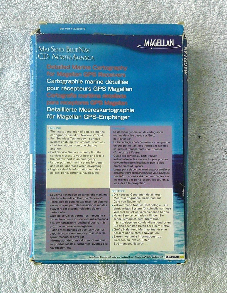 Magellan Map Send Blue Nav CD North America, NEW