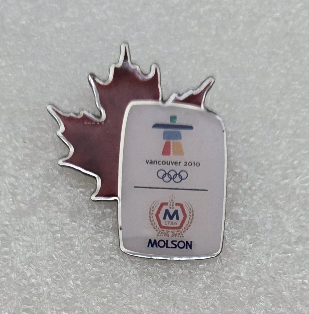 VANCOUVER 2010 MOLSON SPONSOR OLYMPIC MAPLES  LEAF  PIN