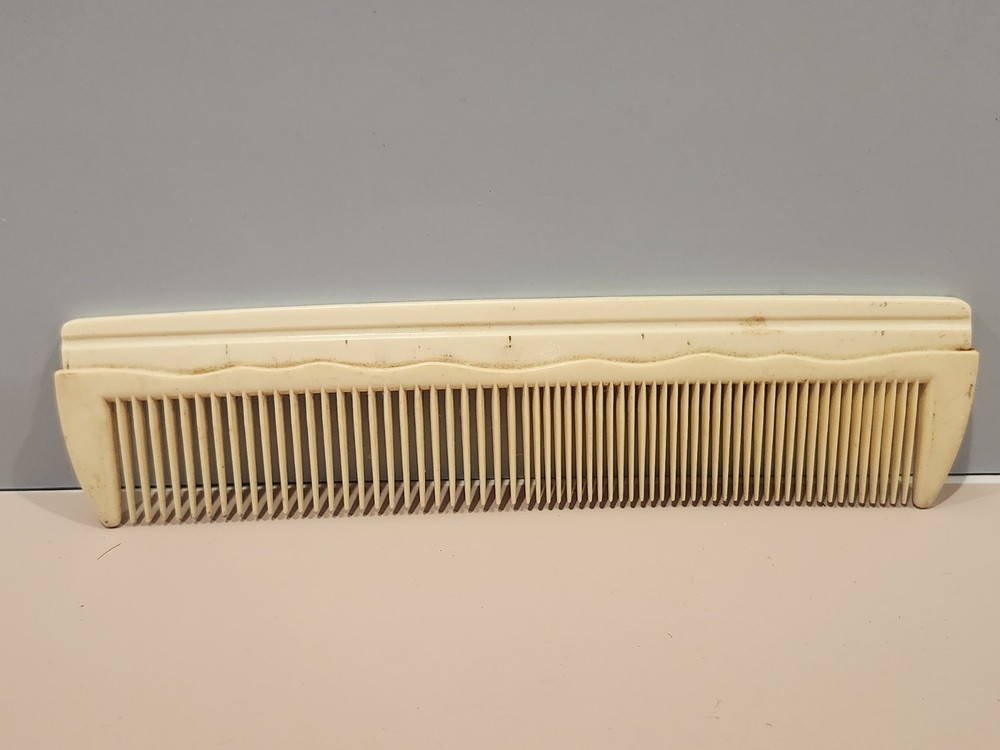 Vintage~Ornate~Silver Plated Comb Holder~With Comb