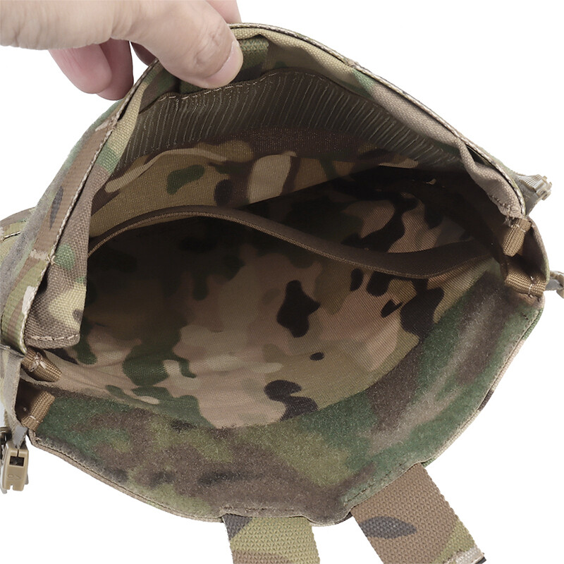 WoSporT Tactical MOLLE V5 Hydration Pouch Back Panel Double Zipper Multi-purpose