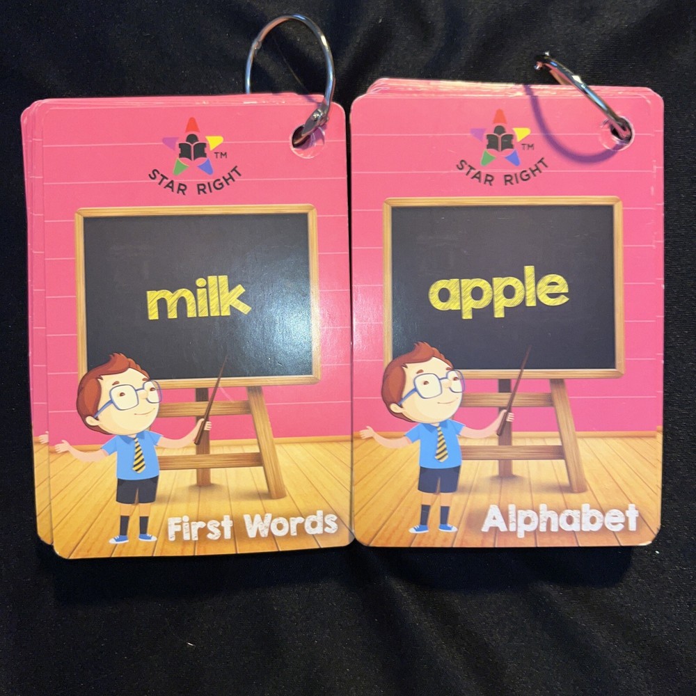 2 Sets Star Right MULTI-SKILLFLASH Cards Alphabet & First Words