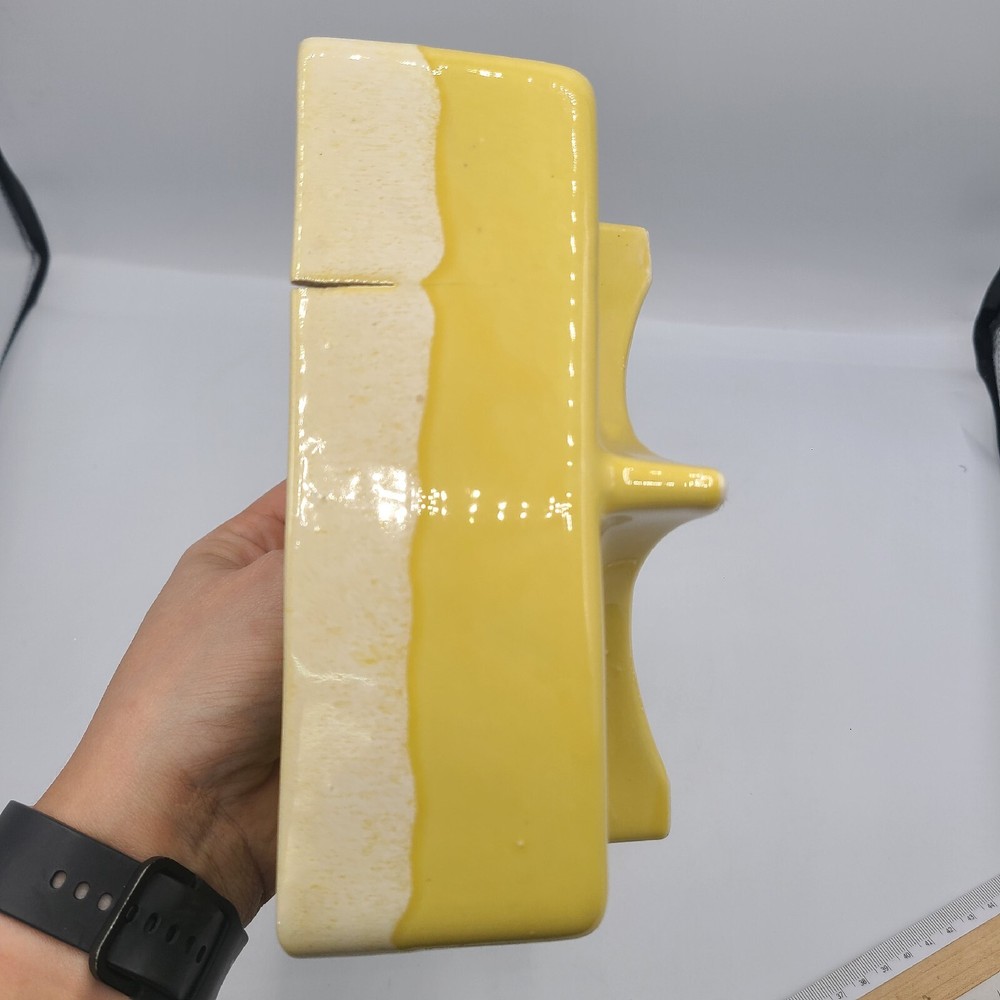Yellow Mid Centery Modern Glaze Dipped Planter