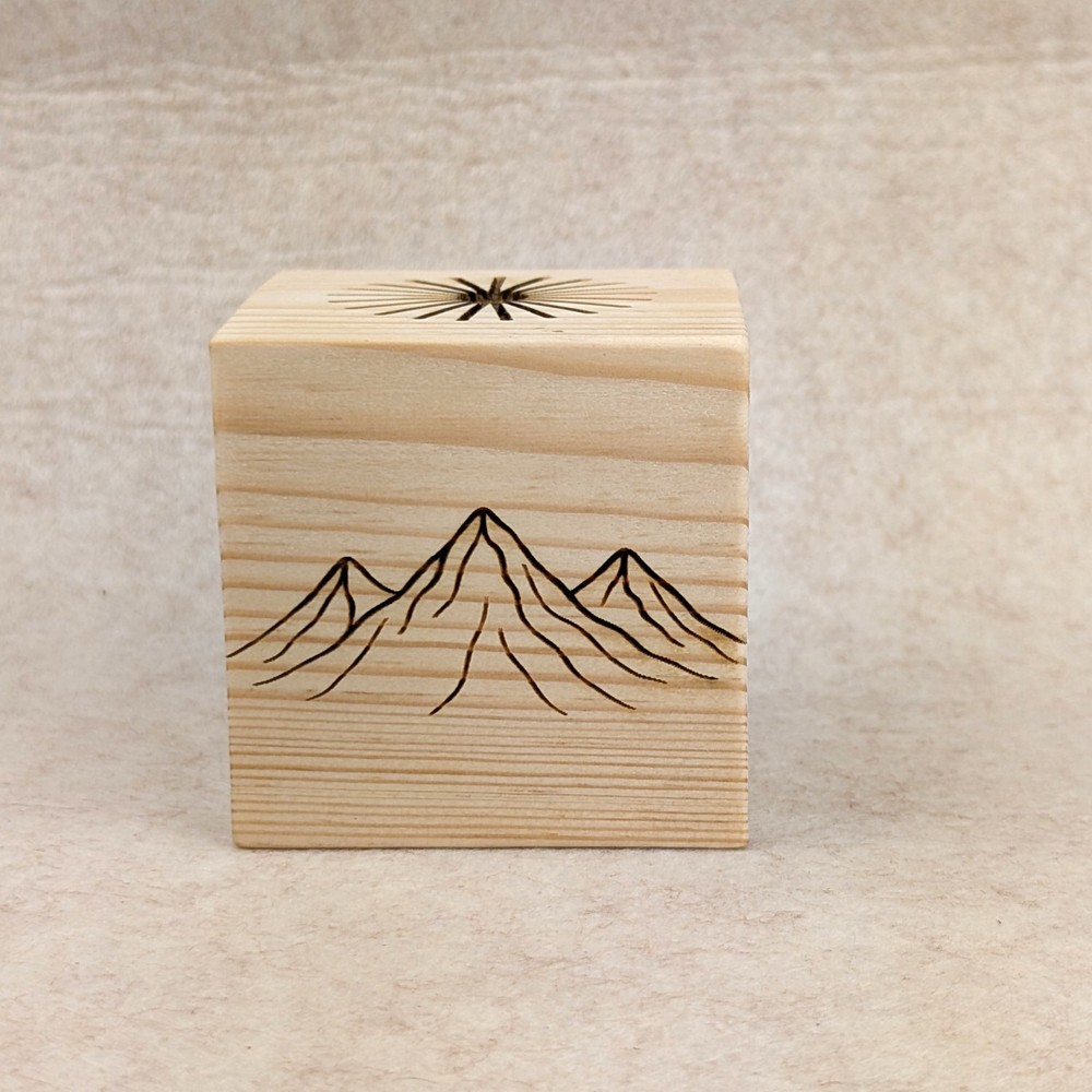 Pine Wood Sauna Oil Diffuser Cube for Essential Oils