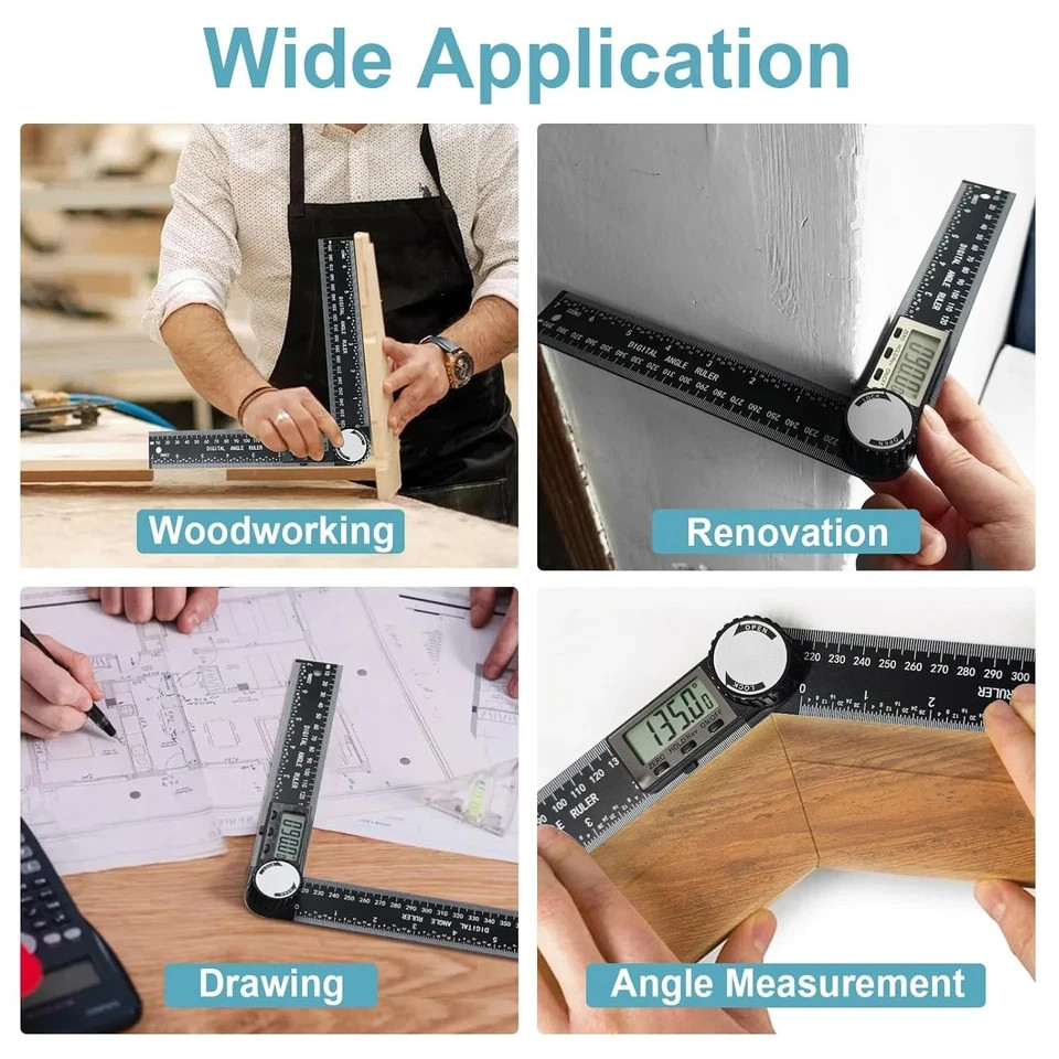 Digital Angle Finder Protractor, 3rd Generation Quick Display Angle Gauge Ruler,