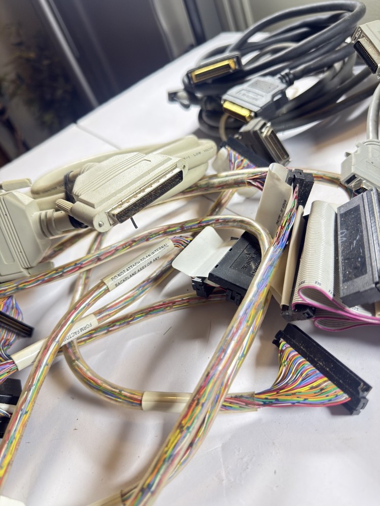 Large Lot Vintage SCSI Cables Bundle - External Internal HD50 DB25 Centronics