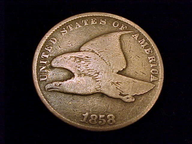 1858 Flying Eagle Cent, Very Good Grade