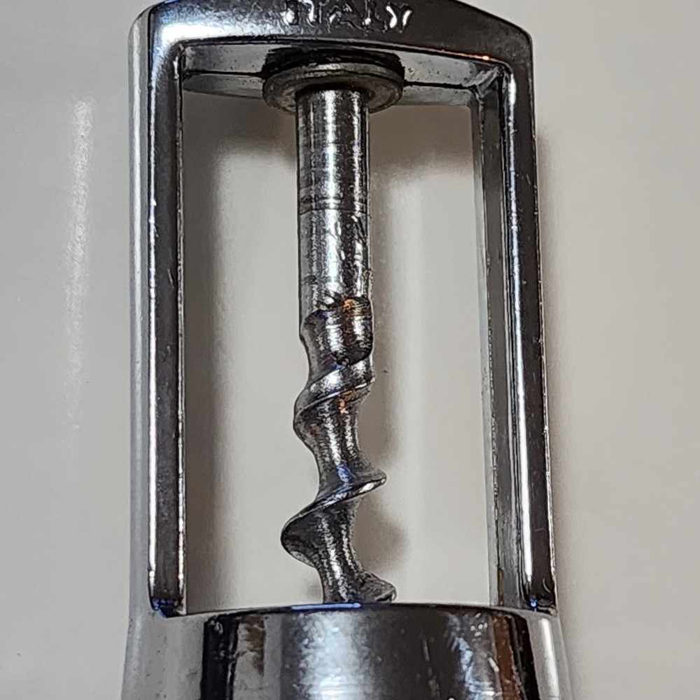 Vintage Classic Italian T Frame Self Pulling Corkscrew Made in Italy