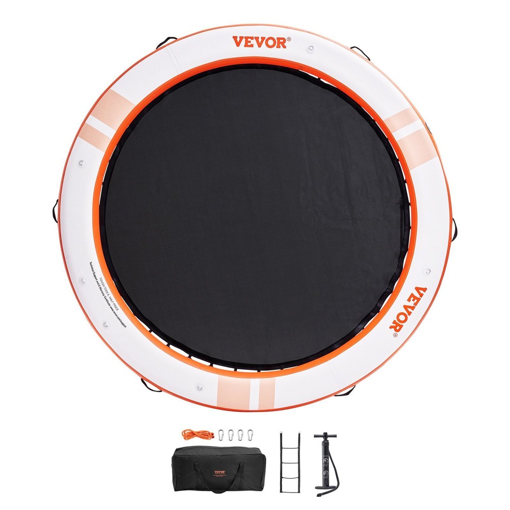 Inflatable Floating Dock ø8FT Inflatable Dock Platform with ø5FT Trampoline