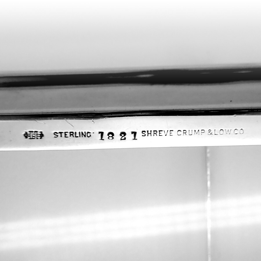 Rectangular Sectional Dresser Tray Glass Base Sterling Silver Mono ABT