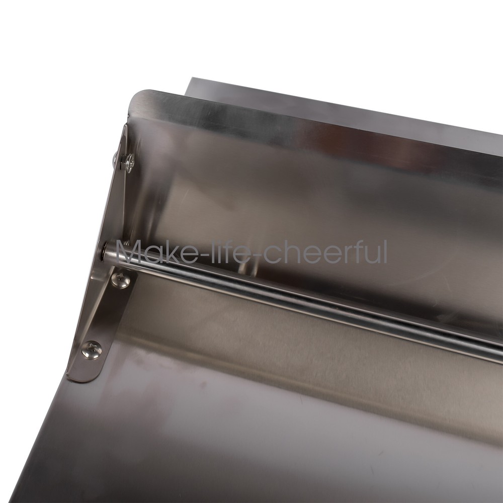 Stainless Steel Hood Backsplash with Shelf Wall-mounted Modern Kitchen Decor
