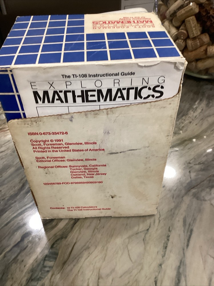 Scott Foresman Cardboard Calculator Caddy TI-108 + Guide 1991