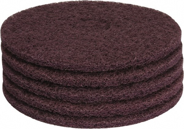 PRO SOURCE Maroon Extra Heavy Duty Floor Stripping Pads: 5 Pack, 15" Diameter