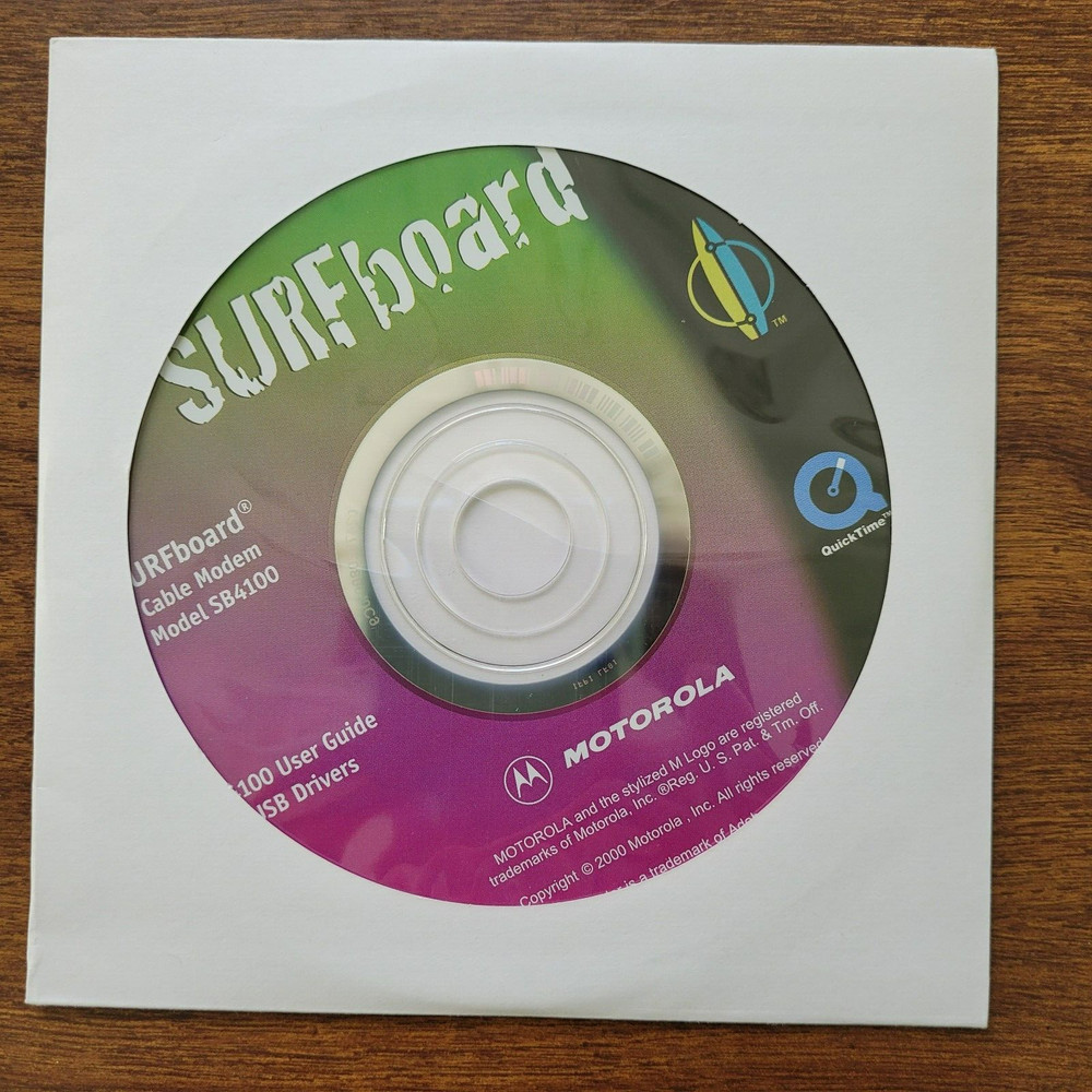 SURFboard Cable Modem SB4100 User Guide And USB Drivers CD ROM Unopened