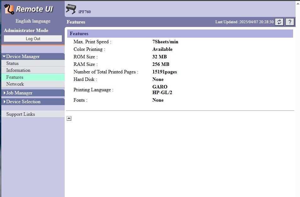 Canon imagePROGRAF iPF760 Plotter 36" Color Inkjet Large Format Printer w/inks