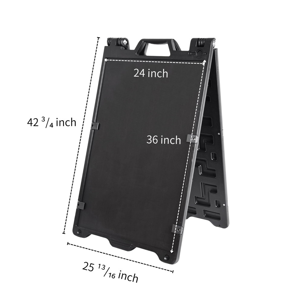 1Pack 24x36” Double Sided A-Frame Sandwich Board Sign Foldable Black Frame Only