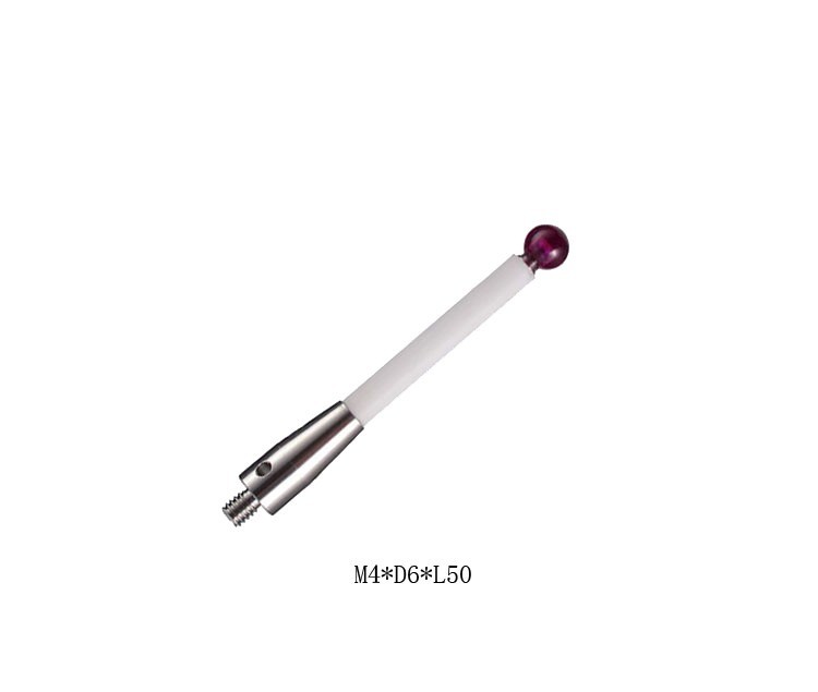 6mm CMM Touch Probe Stylus Ruby Ball Tip M4 Thread Ceramic Shaft 50mm Length