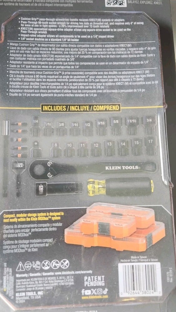 Klein Tools 65400KNECT KNECT Essential Pass Through Impact Orange/Black Sealed