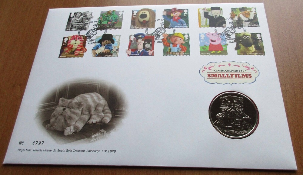 Great Britain - 2014 "Smallfilms FDC and Medal"