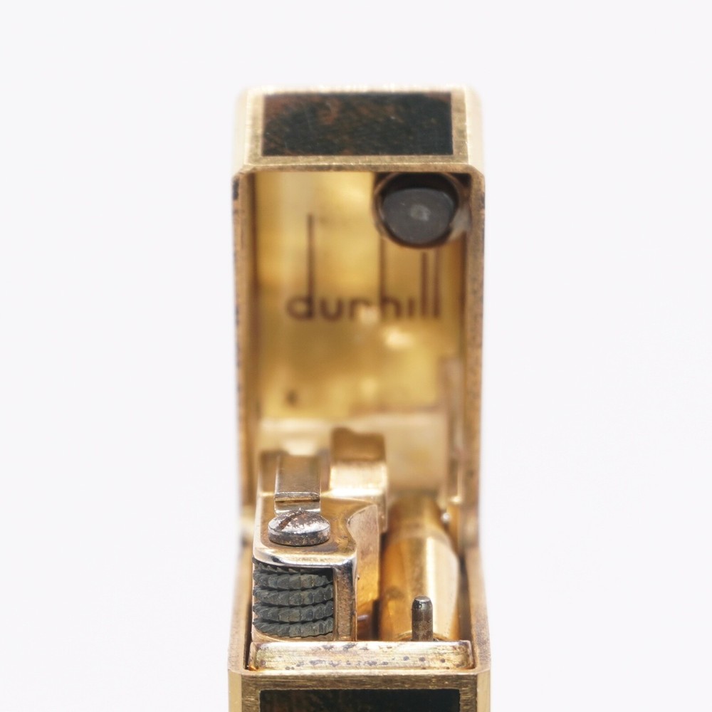 Dunhill Lighter Gold/Brown Lacquer_Ultrasonically Cleaned_WORKING