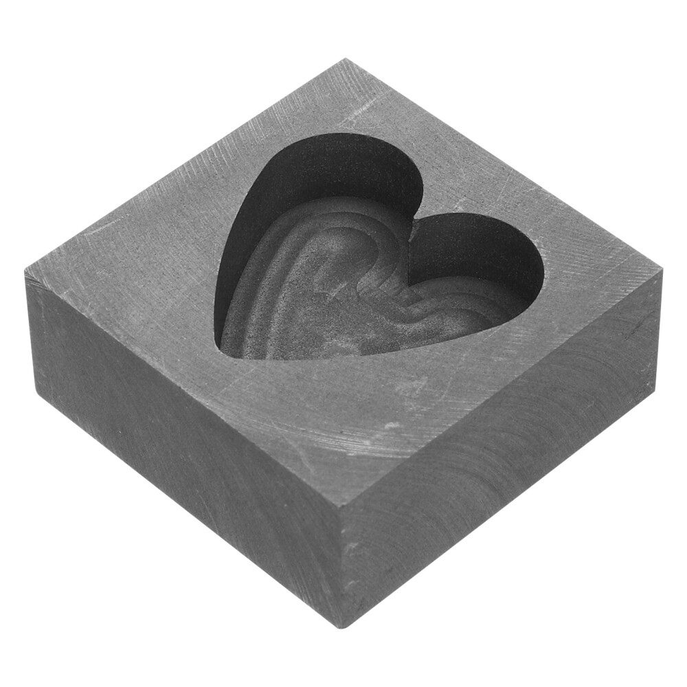 Graphite Molds for Casting Refining Scrap Heart Shaped Ingot Manual Gold Model