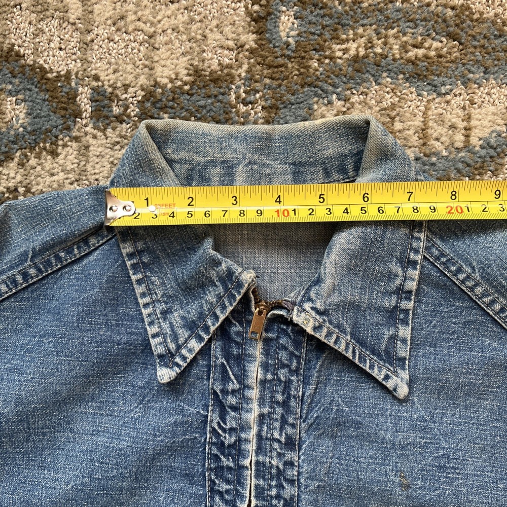 Vintage WW2 US Military Denim Smock Lightweight Pullover Jacket- Medium 1940's
