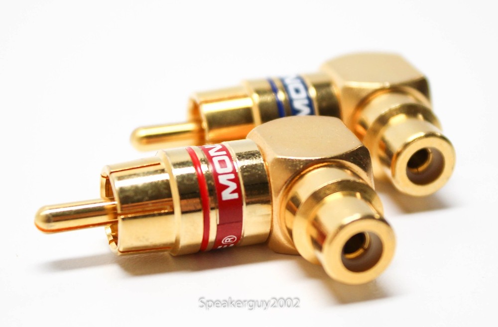 Pair of Monster Cable Right Angle RCA Adapters -- CN1