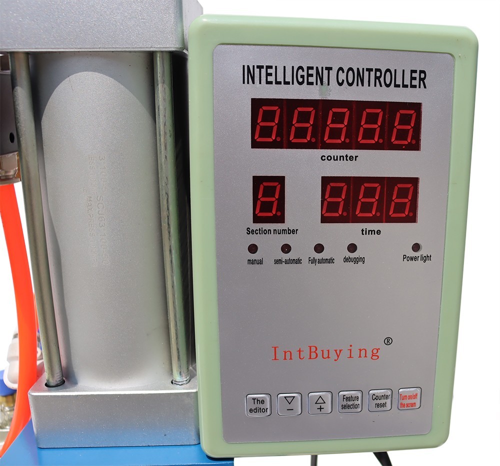 1100lbs Pneumatic Punch Machine Press Machine 2 Buttons Controller Stroke 2-4"