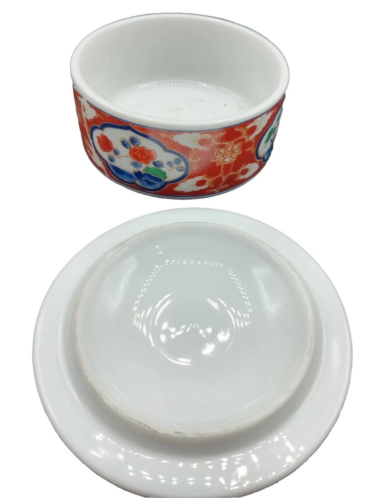 CERAMIC TRINKET ROUND BOX DECORATIVE