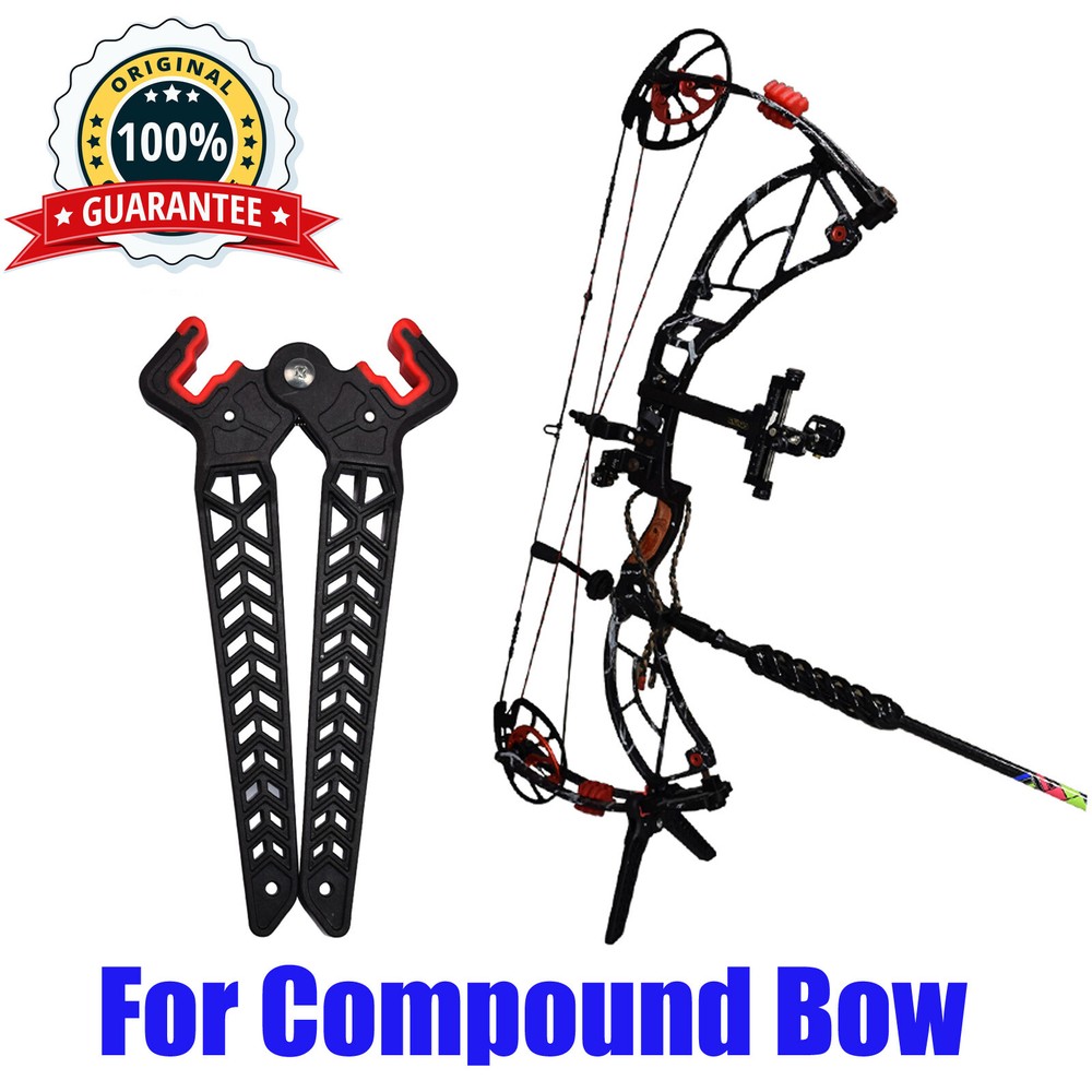 Compound Bow Stand Holder Bracket Kick Rack Archery Support Shoot Target Hunting