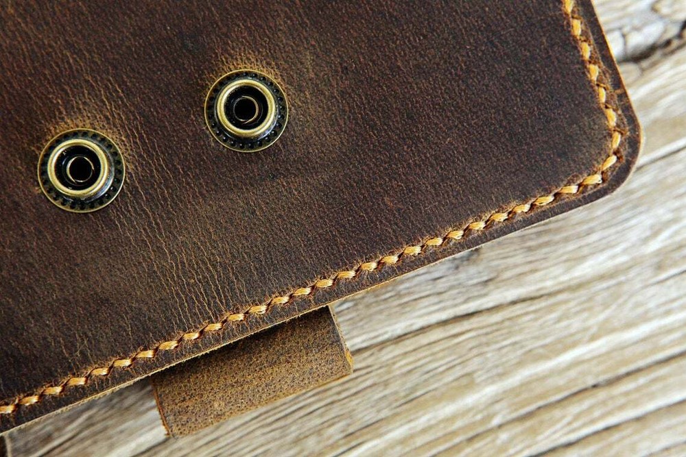 Personalized leather cover case for 5 five star letter size spiral notebooks