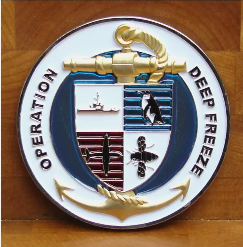 Operation Deep Freeze Antarctica Challenge Coin "The Final Frontier"   2.5"