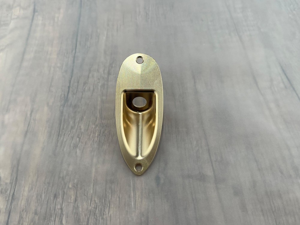 Strat Stratocaster brass Jack Plate - CNC machining