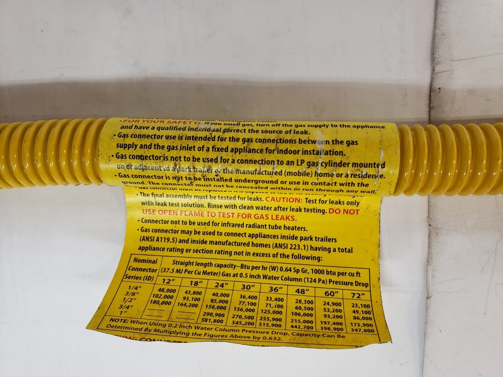 BrassCraft CSSL54-18 3/8"X18" Gas Connector Line 1/2" ID