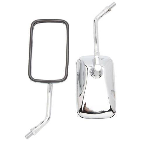For Honda Shadow 750 Motorcycle Rear View Mirrors Chrome Rectangular Universal