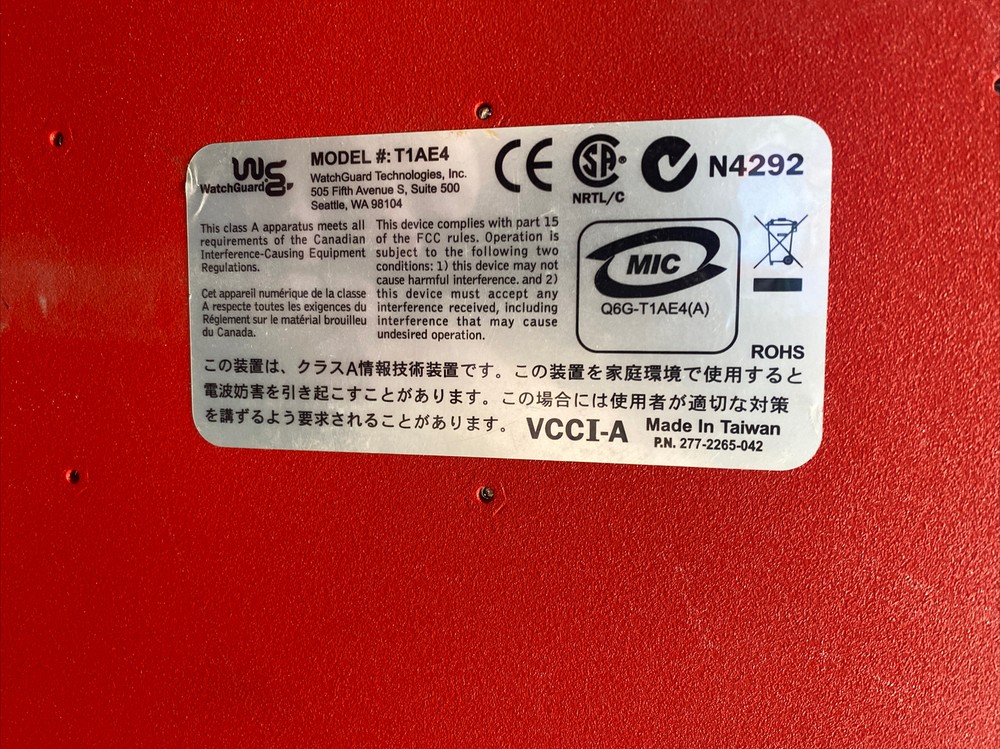 WatchGuard Firebox X550e Core