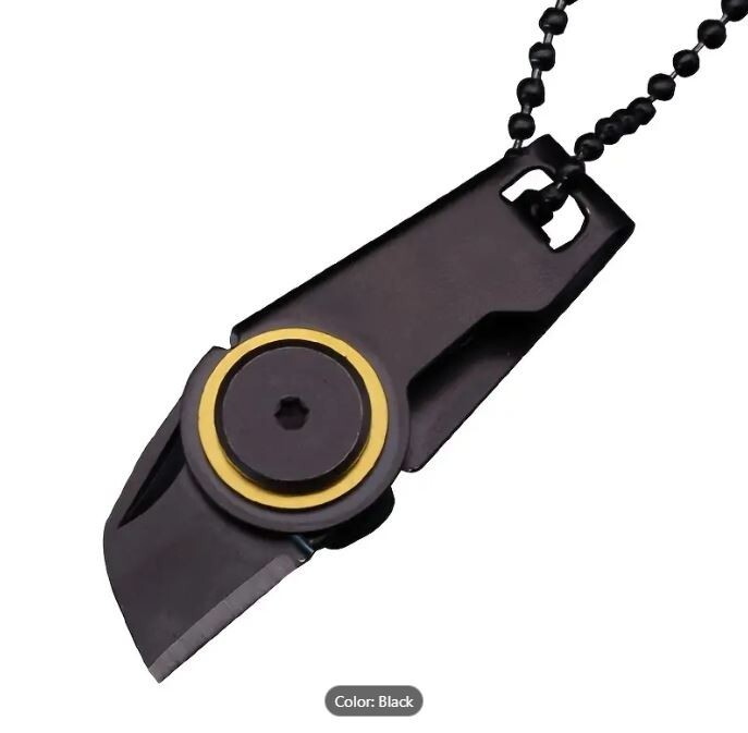 Keychain Folding Zip Blade Pocket Knife with Locking Blade
