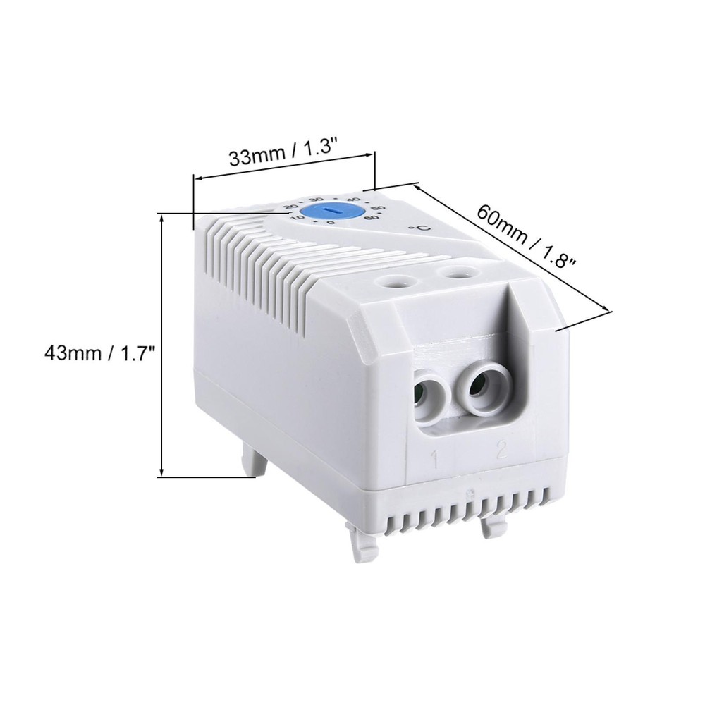 Mechanical Thermostat 0-60℃ Adjustable Compact N.O Temperature Controller Switch