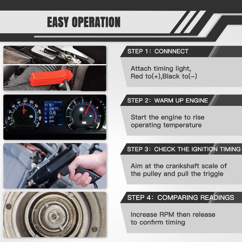 Engine Ignition Timing Light Car Motorcycle Engine timing Gun Light